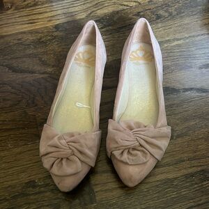 Fergalicious ballet flats, nude.